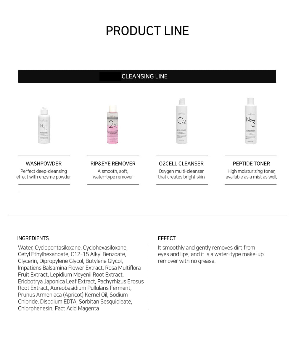 Dr.hunacell - 2X Lip&Eye Remover (130ml) X100EA FOR B2B This is a non-glazing  waterless cleanser that gently erases the eyes and lips.