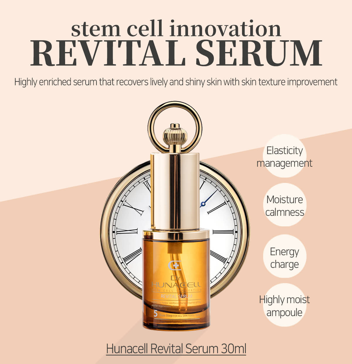 Dr.hunacell - Revital Serum (30ml) X100EA FOR B2B seleom  esenseu  Moisture  hyaluronic  Skin care