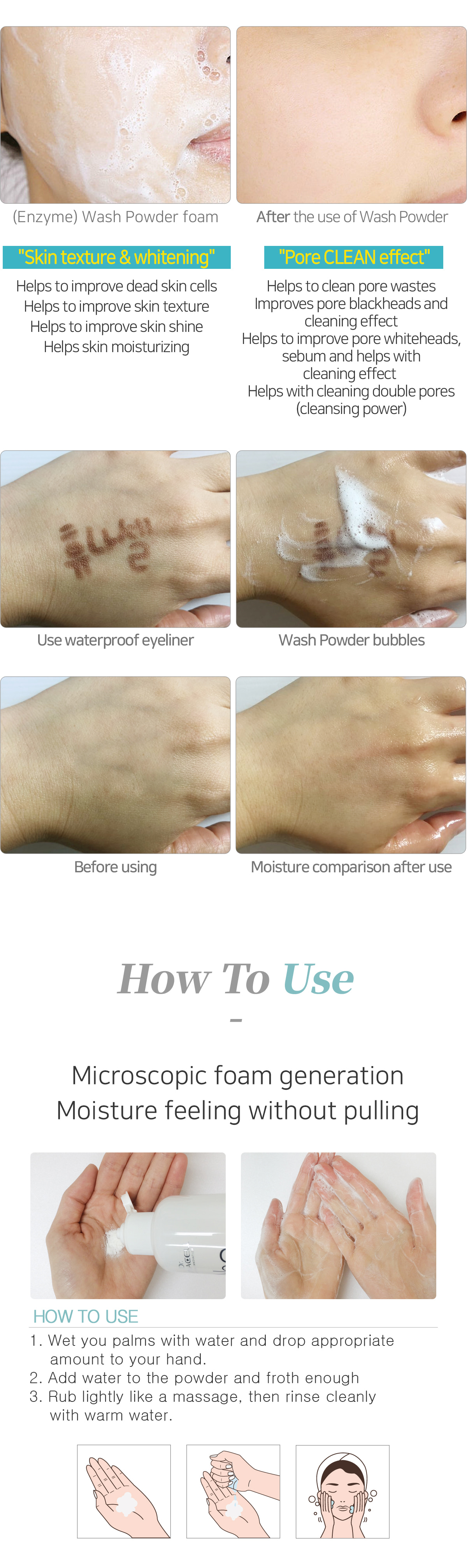 Dr.hunacell - Wash Powder (80g) X 100EA FOR B2B Skin care  Wash Powder  Moisturizing  Soothing